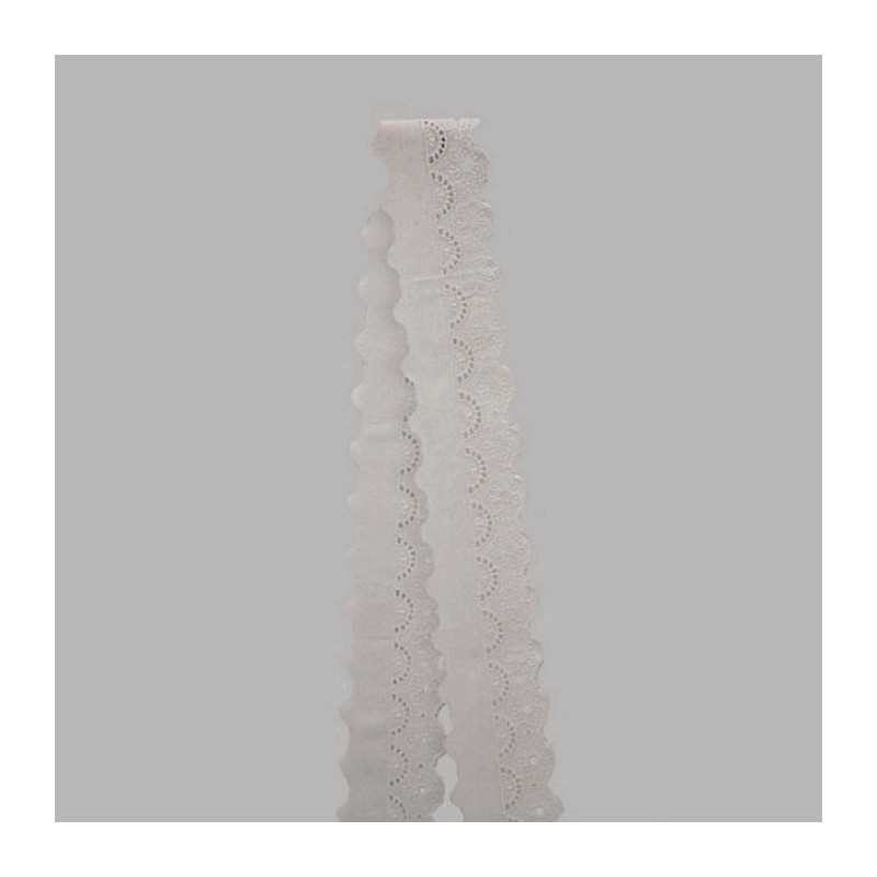 broderie kleur wit breedte 55 mm lengte 280 cm