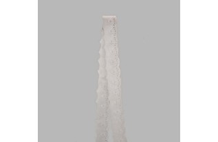 embroidery color white width 40 mm length 14 metres