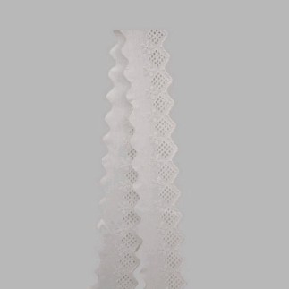 broderie blanc largeur 60 mm long 10 mètres