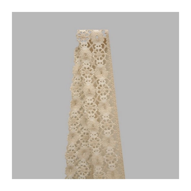 kant sierrand ecru en wit breedte 80 mm lengte 7 meter kant sierrand ecru en wit breedte 80 mm lengte 7 meter