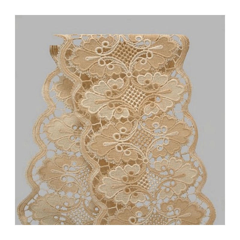 lace band color ecru and white width 20 cm lace band color ecru and white width 20 cm