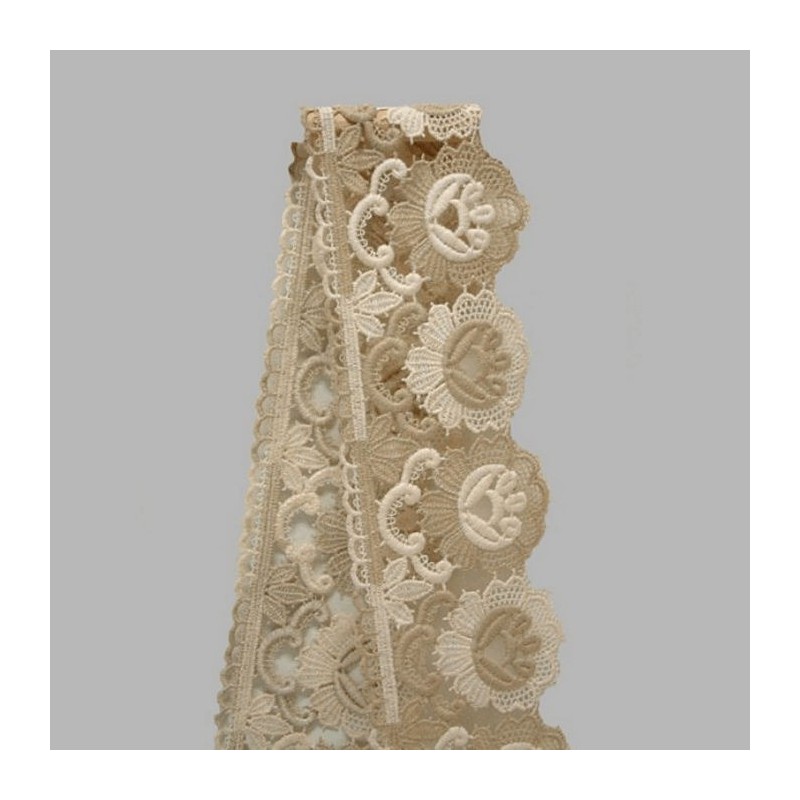Lace band color ecru and white width 12 cm length 2,15 meter Lace band color ecru and white width 12 cm length 2,15 meter