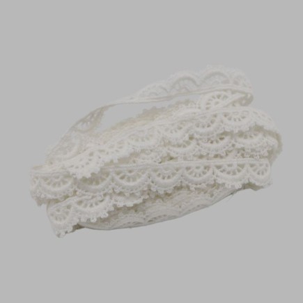 Bande de dentelle blanc largeur 10 mm longueur 150 cm