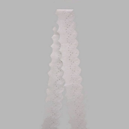 embroidery color white width 55 mm length 360 cm