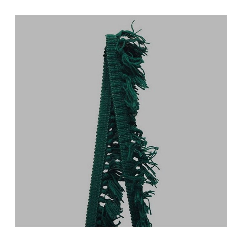 galon met flossen kleur groen 65 mm