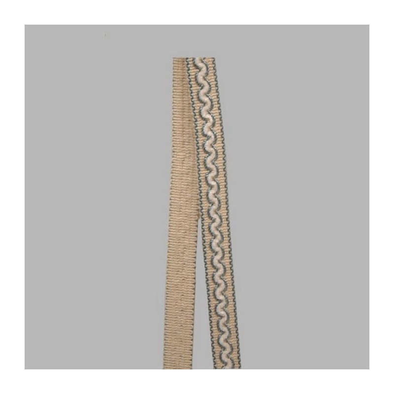 trim decorative ribbon color white blue 25 mm