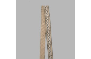 trim decorative ribbon color white blue 25 mm