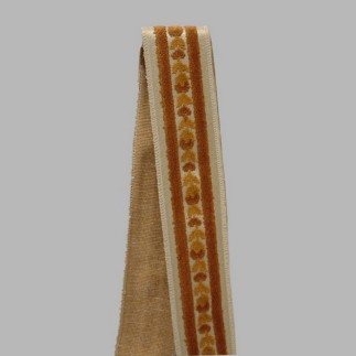trim decorative ribbon color ecru ochre 60 mm