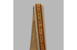 trim decorative ribbon color ecru ochre 60 mm