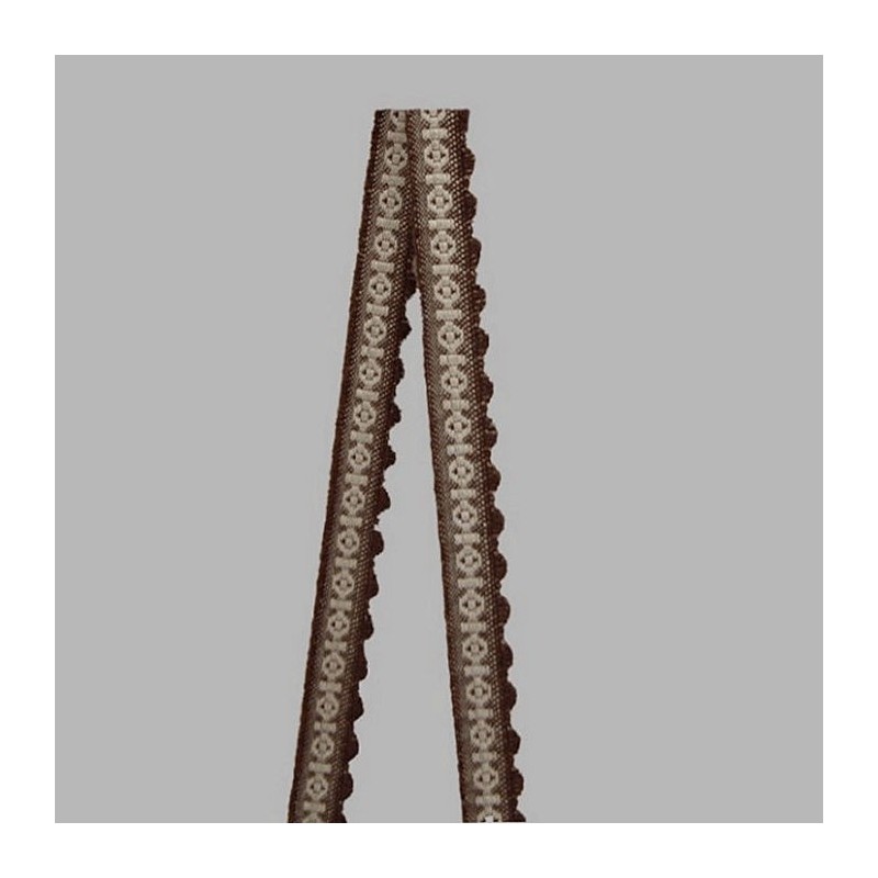 galon sierband kleur bruin wit 20 mm galon sierband kleur bruin wit 20 mm