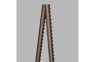 galon sierband kleur bruin wit 20 mm