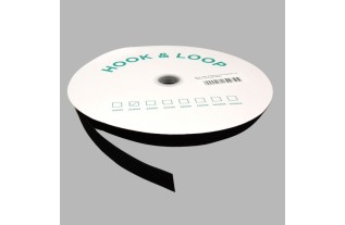 Black Hook & Loop Tape – Soft Loop Side 25-Meter Roll