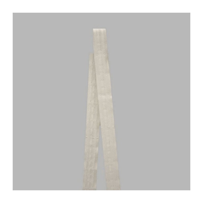 ruban fronceur 25 mm pour rideaux couleur blanche 4 plis
