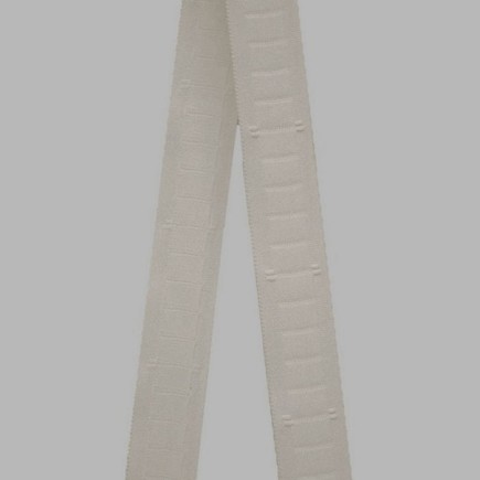 Plooiband voor platte plooien kleur wit breedte 25 mm