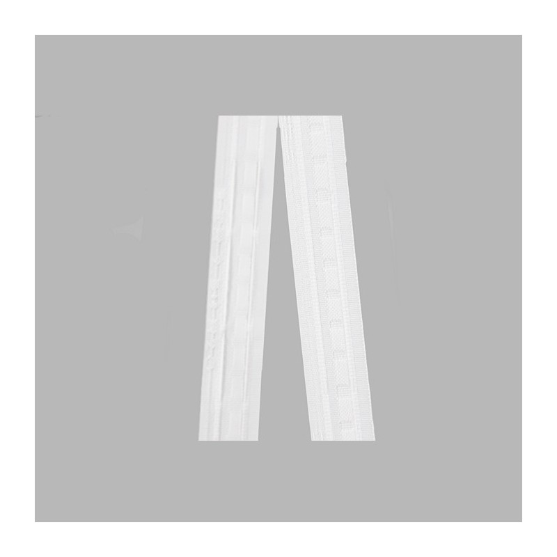 bande de pli de rideau couleur blanche largeur 30 mm longueur 4.50 mètres