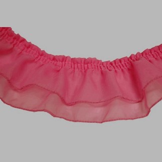 ruché voile rose foncé