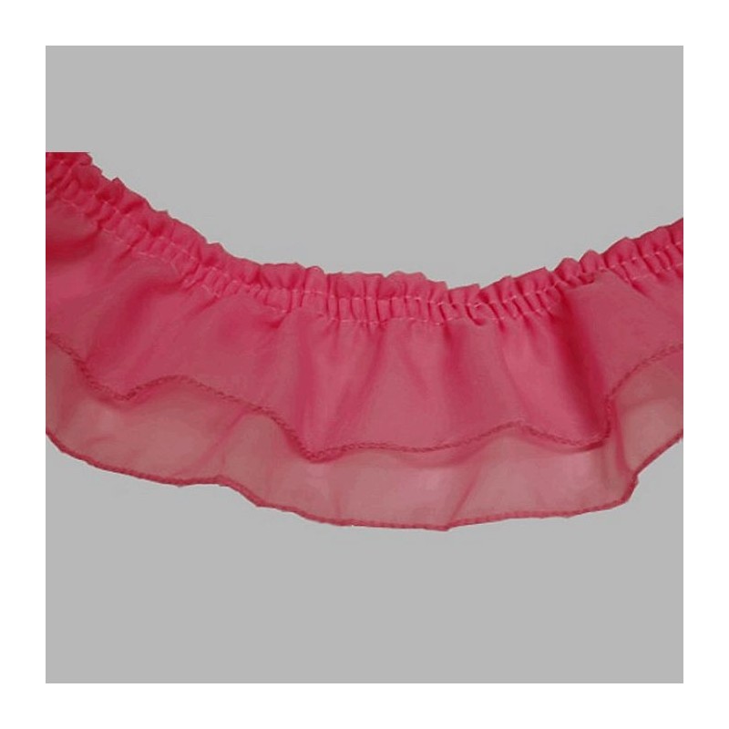 ruffle dark pink voile ruffle dark pink voile