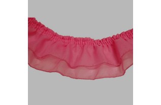 ruffle dark pink voile