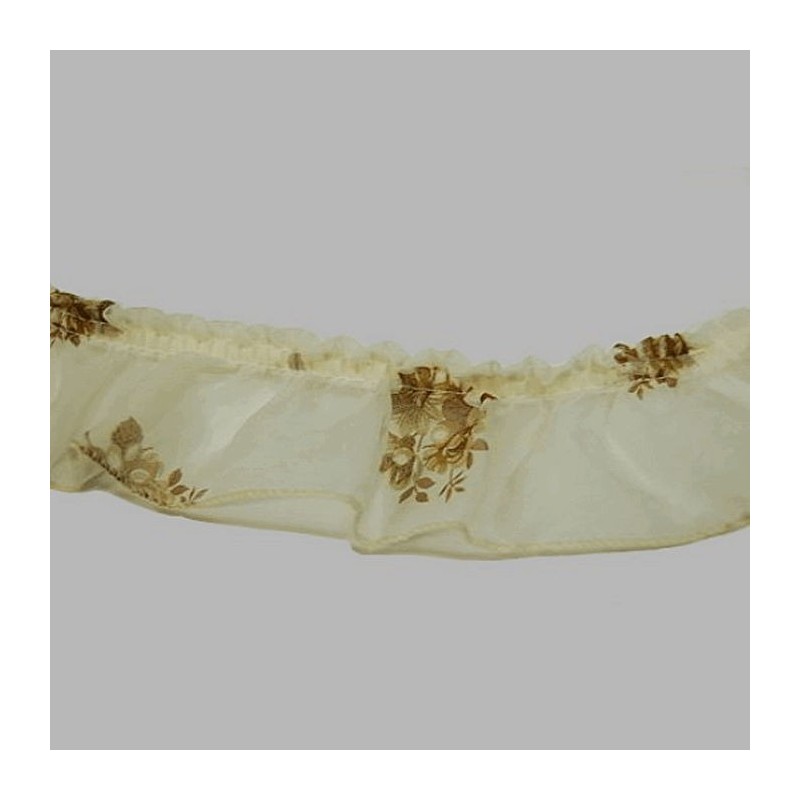 ruffles ecru voile with flower ruffles ecru voile with flower