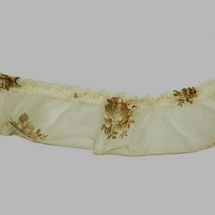 ruché voile écru avec fleur