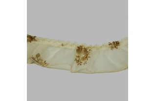 ruche ecru voile met bloemetje