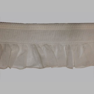 ruché voile écru large ridée