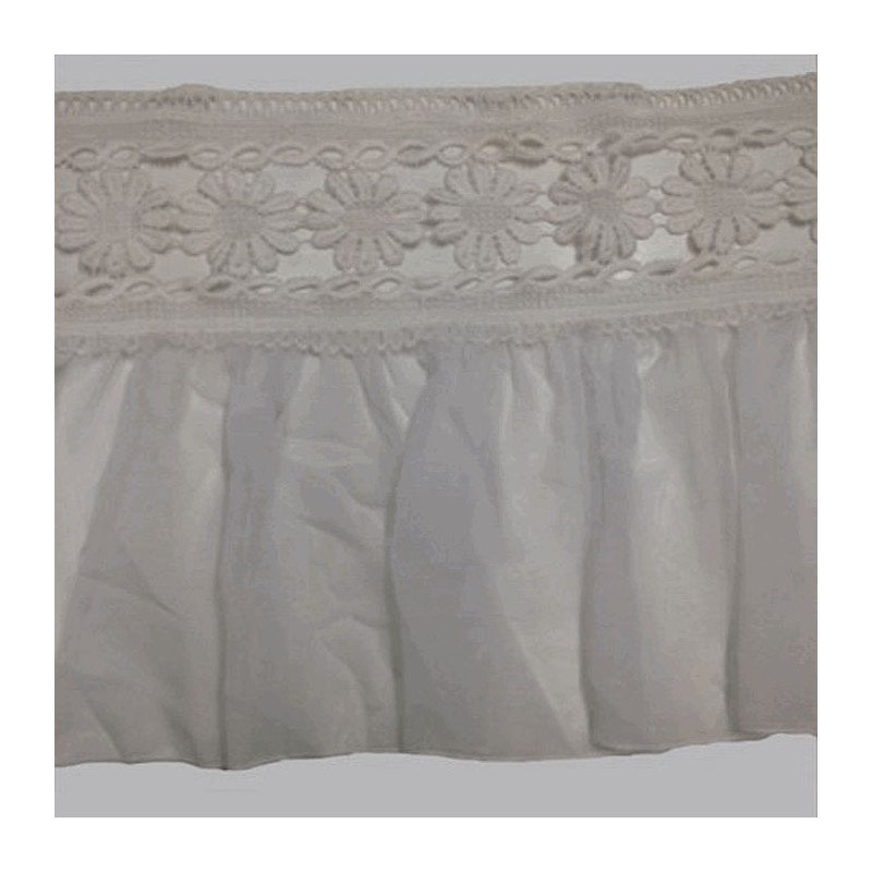 ruffle lace and voile white height 40 cm ruffle lace and voile white height 40 cm