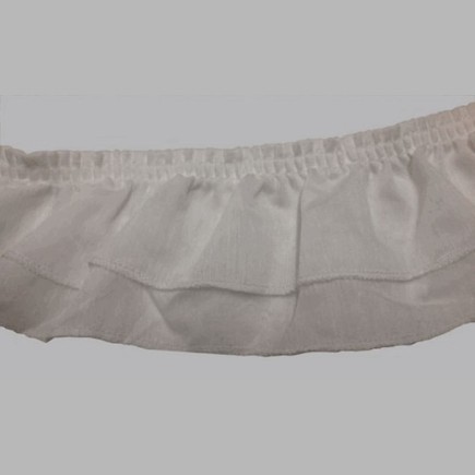 ruffle lace and voile white