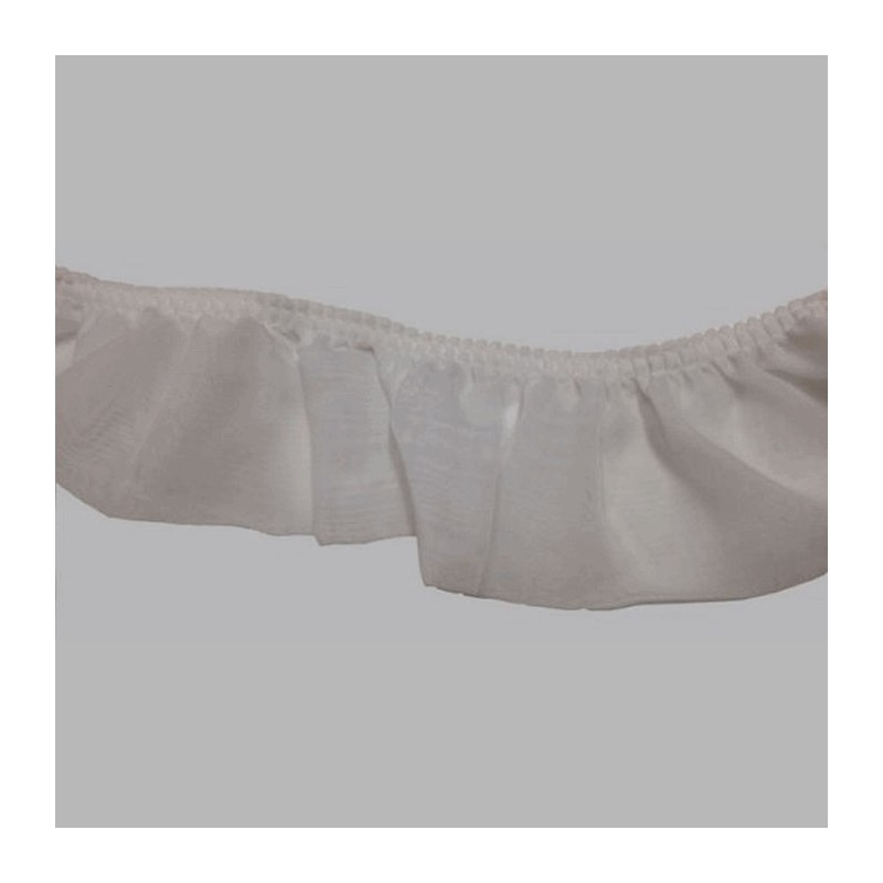 ruché voile blanc double ruché voile blanc double