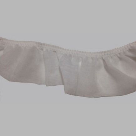 ruffle white voile double