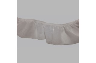 ruché voile blanc double