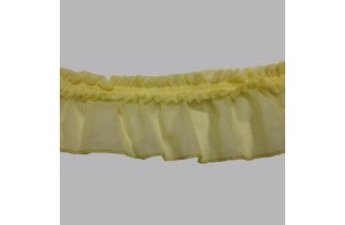 ruffl yellow voile with wrinkle band