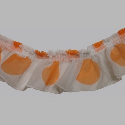 ruche wit met oranje circels