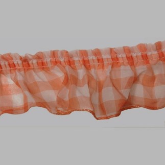 Ruche kleur oranje met ruitjes