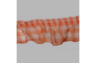 Ruche kleur oranje met ruitjes