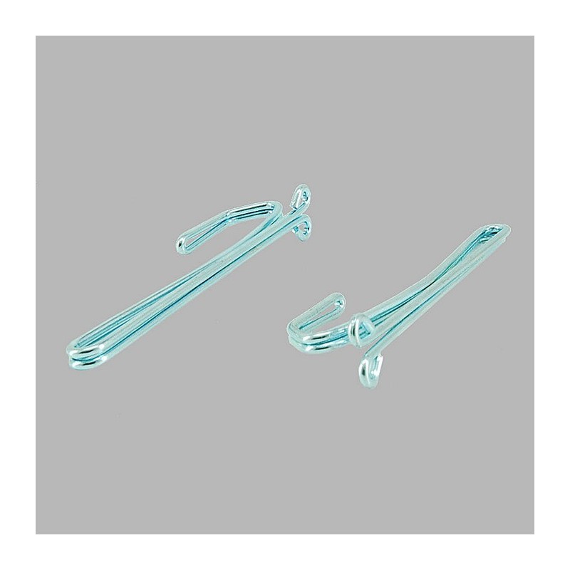 crochets de rideau glisser double nickel 8 cm de long 10 pcs