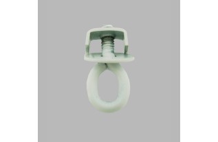 eind stop gordijnrails kleur wit met ovaal oog 4 stuks