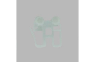 Kunststof runner met inhaak oog wit 8 x 24 x 27 mm