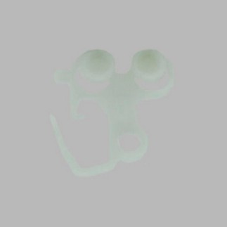 Kunststof runner met inhaak oog wit 8 x 18 x 28 mm