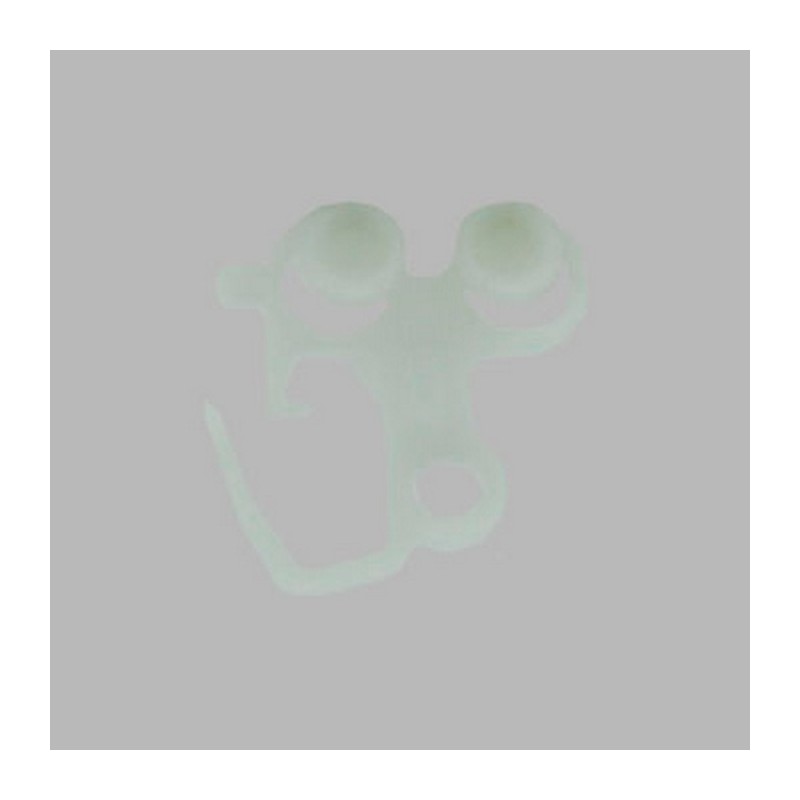 Plastic runner with hook eye white 8 x 18 x 28 mm Plastic runner with hook eye white 8 x 18 x 28 mm