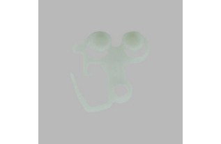 suspendeurs en plastique avec crochet blanc 8 x 18 x 28 mm