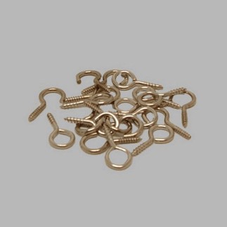 hooks and eye silver curtain net wire spiral 10 sets