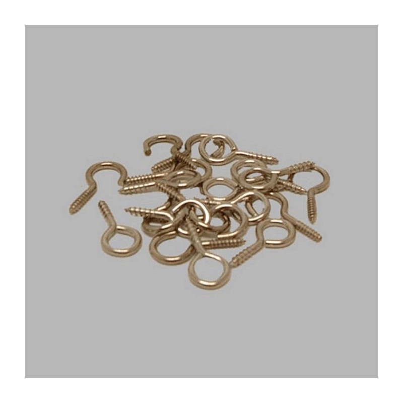 hooks and eye silver curtain net wire spiral 10 sets