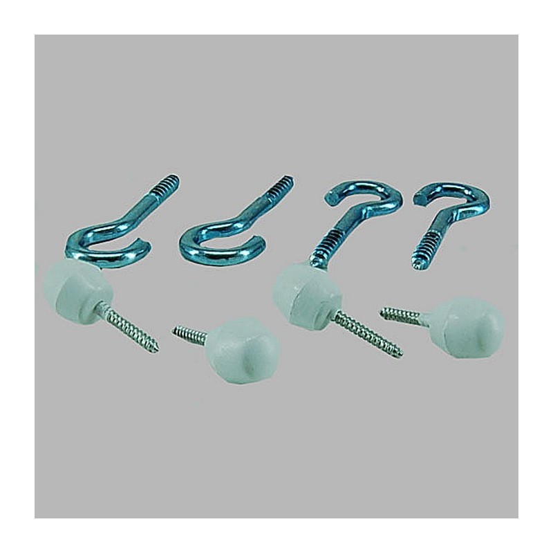 4 boutons et crochets pour spirale de rideau 4 boutons et crochets pour spirale de rideau