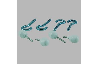 4 boutons et crochets pour spirale de rideau