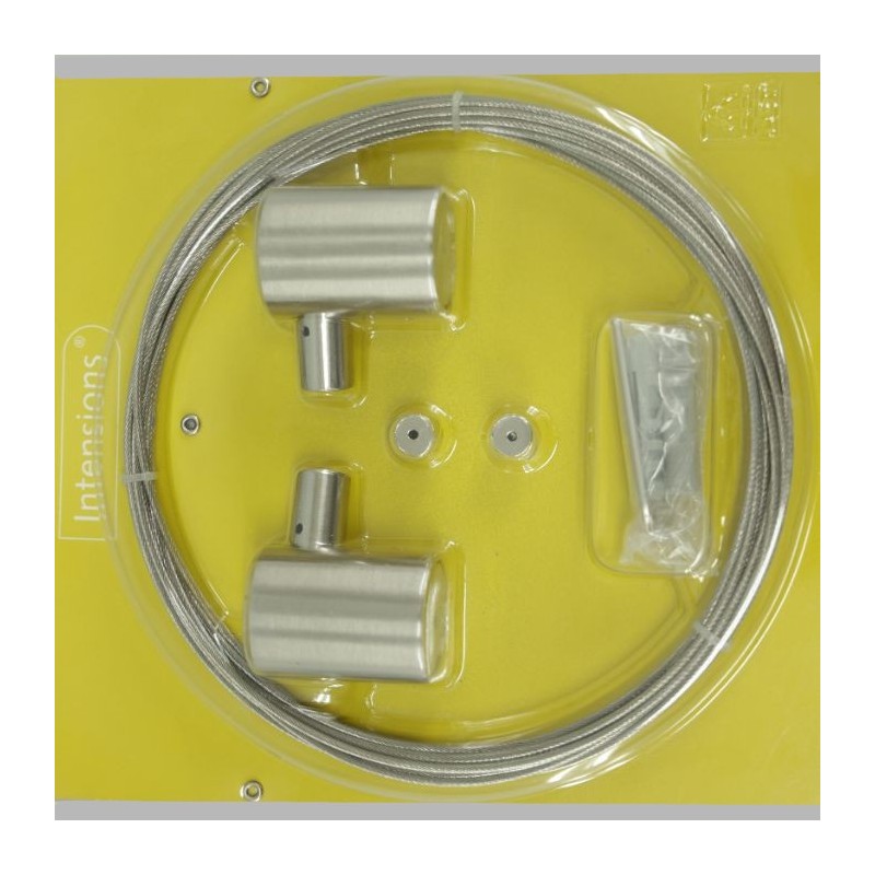 Câbles de tension rideau pour mur longueur 5 mètres chrome Câbles de tension rideau pour mur longueur 5 mètres chrome