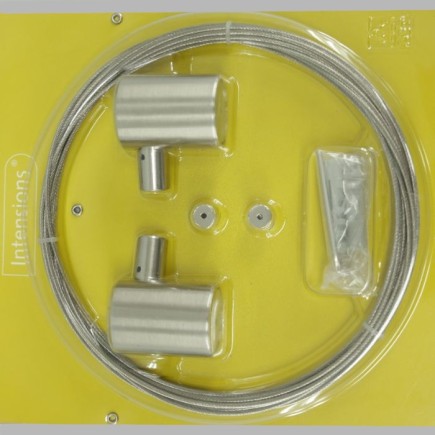 Tension curtain cables for wall mount color chrome length 5 mete