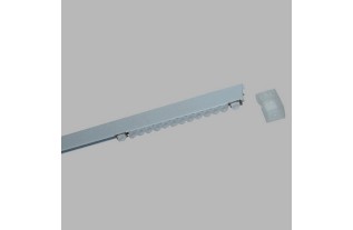 complete platte gordijnrails 25 x 15 mm wit in verschillende lengtes