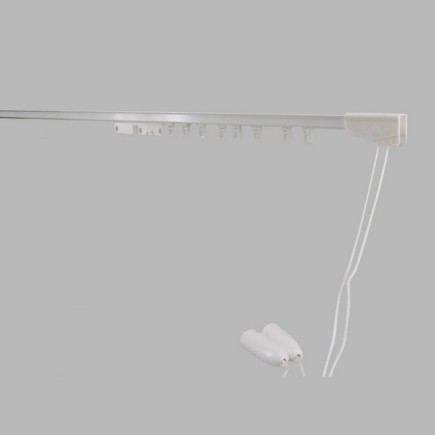 complete curtain tracks with cord control white in different lengths