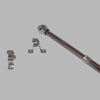 tringle à rideau extensible complète 13 mm argent différentes longueurs
